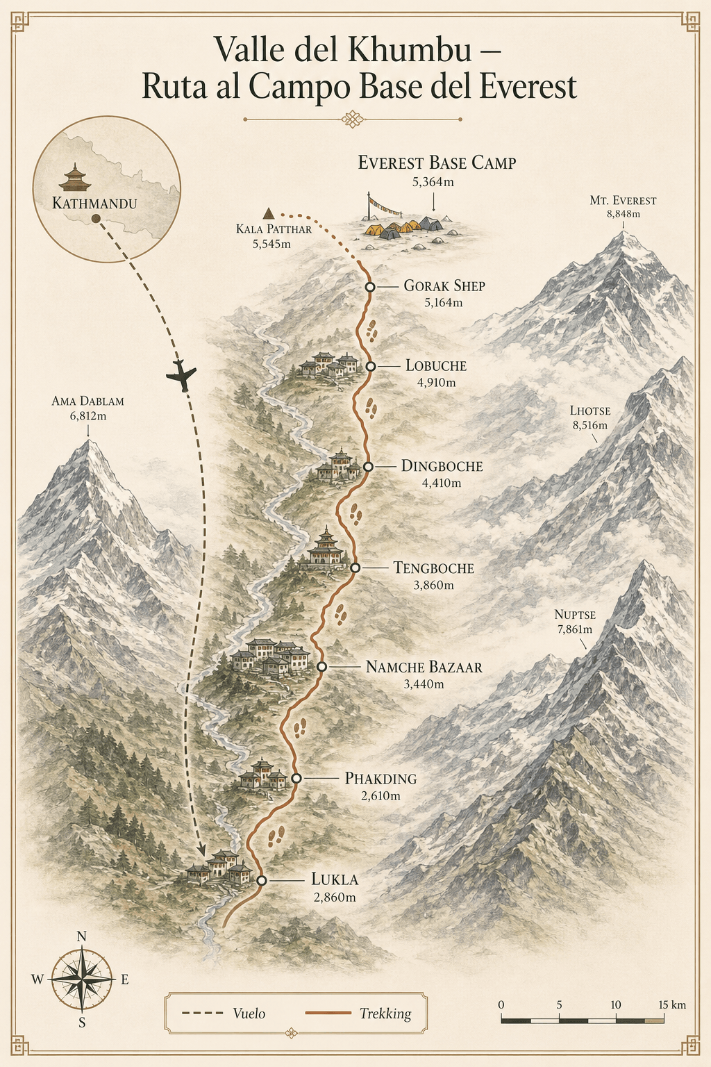 Mapa Everest Base Camp móvil