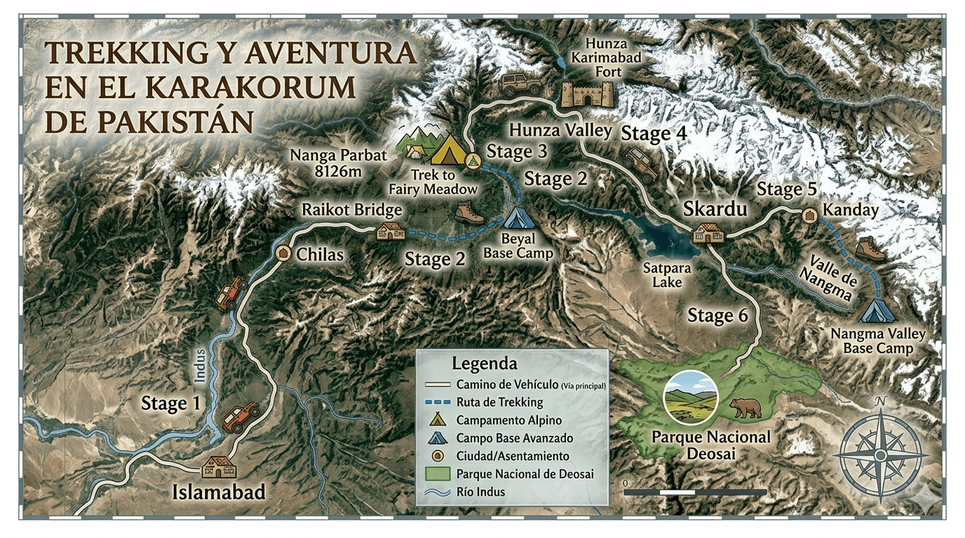 Mapa K2 Base Camp