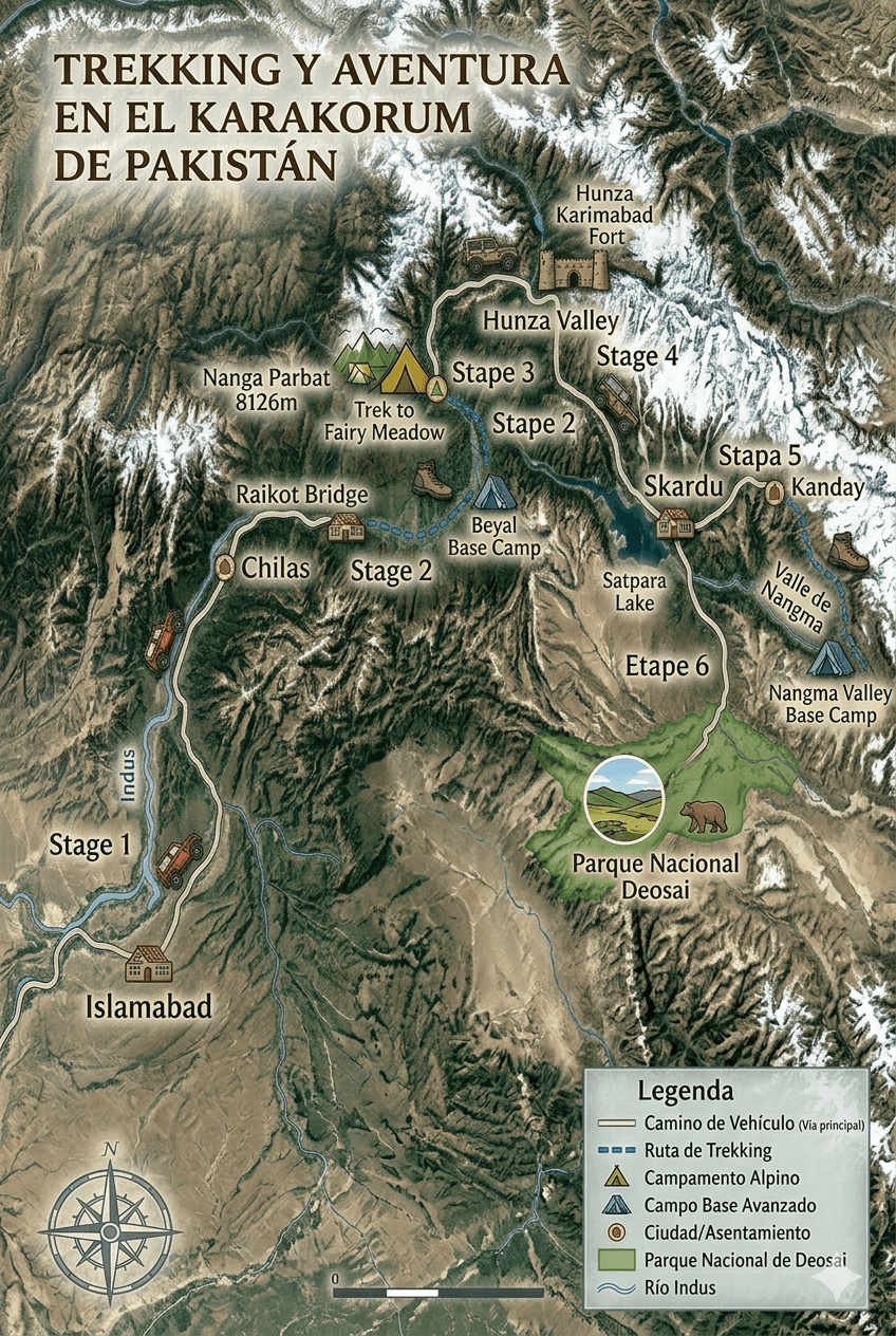 Mapa K2 Base Camp móvil