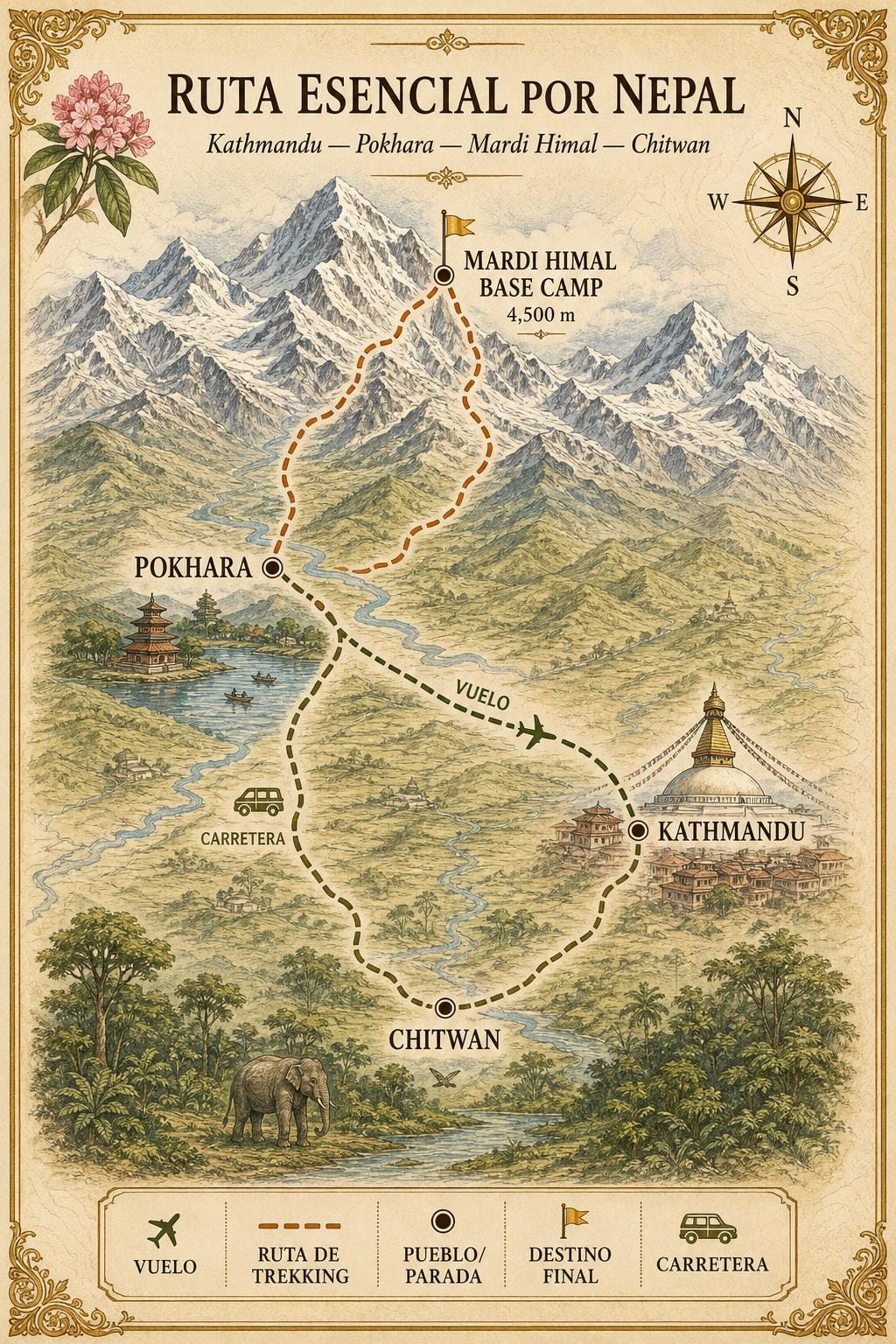 Mapa Everest Base Camp móvil