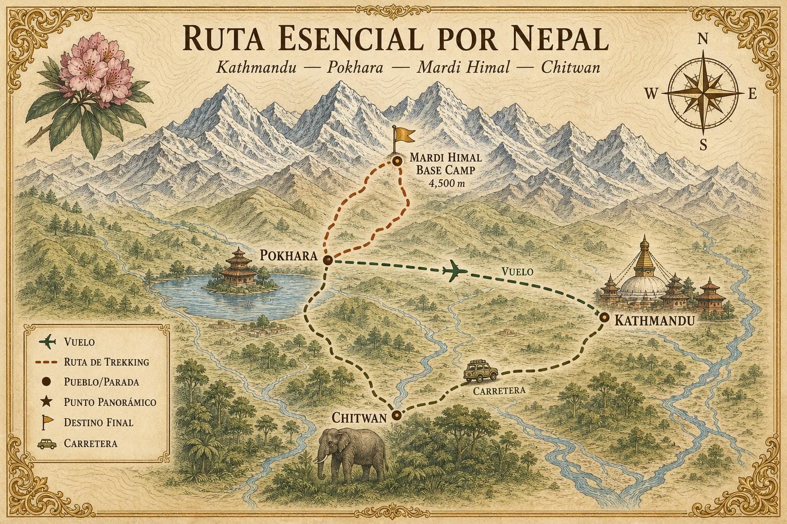 Mapa Everest Base Camp